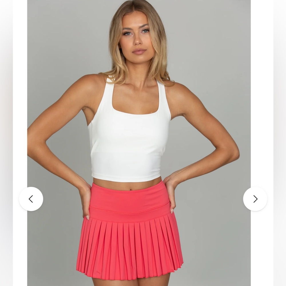 Gold Hinge PUNCH PLEATED TENNIS SKIRT, S